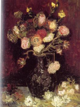 Vase with Asters and Phlox